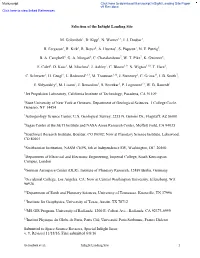 Selection of the Insight Landing Site M. Golombek1, D. Kipp1, N