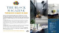The Block Magazine the Block Is Back in 2020