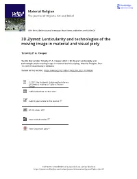 3D Ziyarat: Lenticularity and Technologies of the Moving Image in Material and Visual Piety