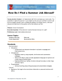 How Do I Find a Summer Job Abroad?