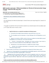 IDEA Counter Comments TRAI's Consultation on 'Review Of