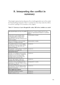 9. Interpreting the Conflict in Summary
