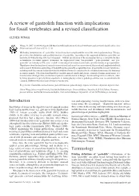 A Review of Gastrolith Function with Implications for Fossil Vertebrates and a Revised Classification