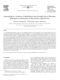 Accounting for Variation of Substitution Rates Through Time in Bayesian Phylogeny Reconstruction of Sapotoideae (Sapotaceae)