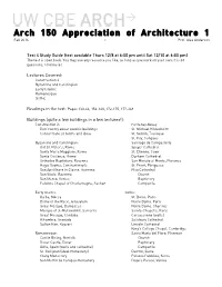 Arch 150 Appreciation of Architecture 1 Fall 2016 • Prof