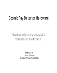 Cosmic Ray Detector Hardware