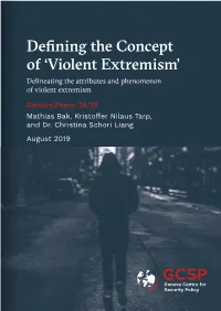 Defining the Concept of 'Violent Extremism'
