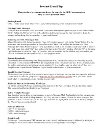 Internet/E-Mail Tips