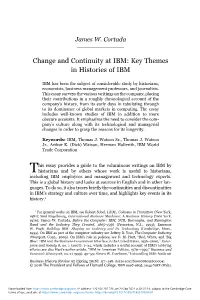 Key Themes in Histories of IBM