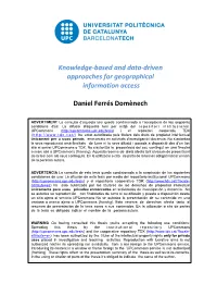 Knowledge-Based and Data-Driven Approaches for Geographical Information Access
