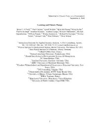 Learning and Climate Change