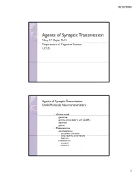 04A-Agents of Synaptic Transmission