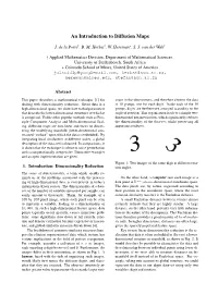 An Introduction to Diffusion Maps