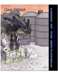 Classic Battletechbattletech Technical Readout