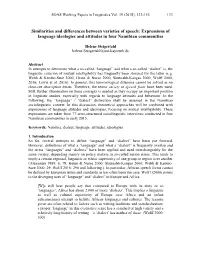 Expressions of Language Ideologies and Attitudes in Four Namibian Communities