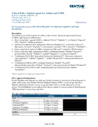 HIM.PA.153 Inhaled Agents for Asthma and COPD