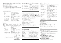 MATLAB/GNU Octave Quick Reference Sheet
