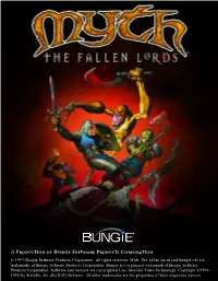 Myth: the Fallen Lords Manual