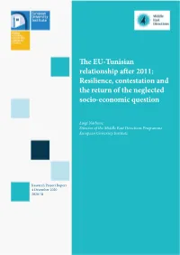 The EU-Tunisian Relationship After 2011: Resilience, Contestation and the Return of the Neglected Socio-Economic Question
