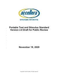 Portable Test and Stimulus Standard