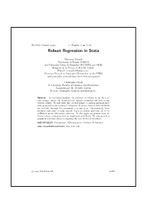 Robust Regression in Stata