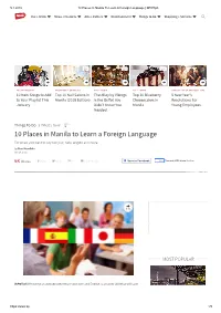10 Places in Manila to Learn a Foreign Language | SPOT.Ph