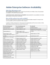 Adobe Enterprise Software Availability