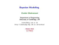 Bayesian Modelling