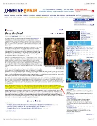 Bury the Dead Review on Theatermania.Com