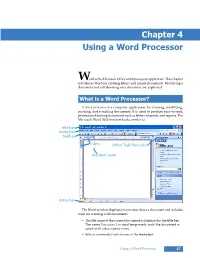 Chapter 4 Using a Word Processor