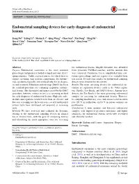 Endometrial Sampling Devices for Early Diagnosis of Endometrial Lesions