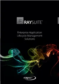 Enterprise Application Lifecycle Management Solutions Enterprise Application Lifecycle Management Solutions