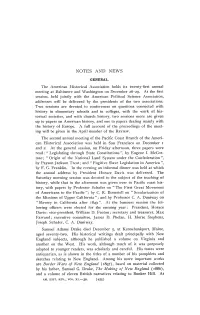 Notes and News