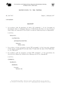 Notification to the Parties