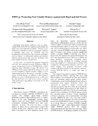 Protecting Non-Volatile Memory Against Both Hard and Soft Errors