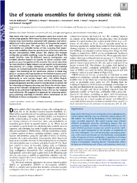 Use of Scenario Ensembles for Deriving Seismic Risk