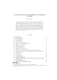A Lost Chapter in the Pre-History of Algebraic Analysis
