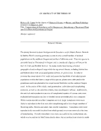 AN ABSTRACT of the THESIS of Rebecca E. Currin for the Degree Of