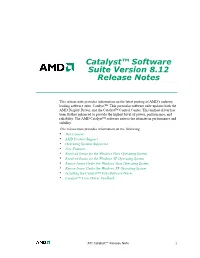 Catalyst™ Software Suite Version 8.12 Release Notes