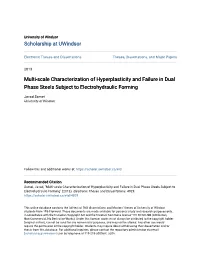 Multi-Scale Characterization of Hyperplasticity and Failure in Dual Phase Steels Subject to Electrohydraulic Forming