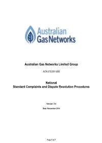 National Standard Complaints and Dispute Resolution Procedures