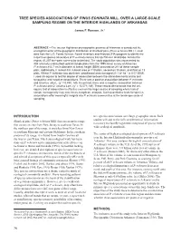 Tree Species Associations of Pinus Echinata Mill. Over a Large-Scale Sampling Regime on the Interior Highlands of Arkansas