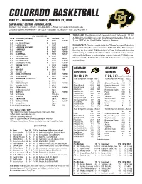 CU GAME NOTES Oklahoma.Indd