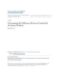 Determining the Difference Between Counterfeit & Luxury Products