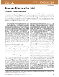 Graphene Bilayers with a Twist
