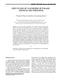Life Cycles of Clausiliids of Poland – Knowns and Unknowns