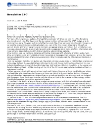 Newsletter 12-7 Published on Division for Planetary Sciences (