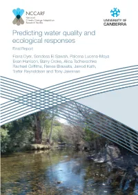 Predicting Water Quality and Ecological Responses
