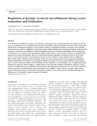 Regulation of Dynamic Events by Microfilaments During Oocyte Maturation and Fertilization