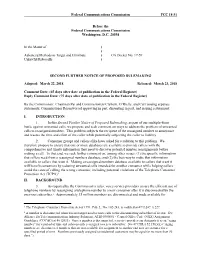 Second Further Notice of Proposed Rulemaking